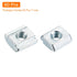 uxcell 60Pcs M4 T Nut Tee Sliding Slot Nuts, T-Slot Nut Hammer Nut Block Square Nuts Fastener Carbon Steel Nickel Plated for Aluminum Extrusion Pr...
