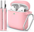 Airpods Case Cover 2&1(2019) with Cleaner Kit,Soft Silicone Protective Case for Apple AirPods 2nd/1st Generation Charging Case with Keychain,Shock...