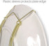 Brass Vinyl Coated Plate Hangers - 10 to 14 Inch - Set of 4 Pcs - Clear Vinyl Sleeves - Hook and Nail Included - Pack of 4 - Plate Hangers for The...
