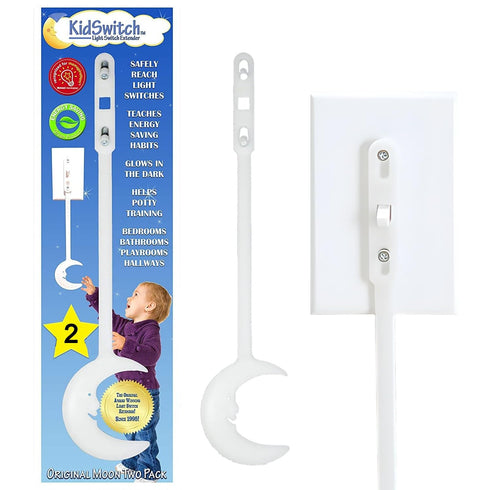 Light Switch Extender for Kids - Award Winning, Easy Grab Handle, Glow-in-The-Dark (Original, 2 Pack)...