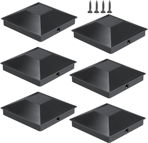 4X4(3.5in x 3.5in) Wood Fence Post Caps, PP Plastic Water-Proof UV-Proof, Keep Post from Cracking and Rotting,for Decks or Corridors,Outdoor Post ...