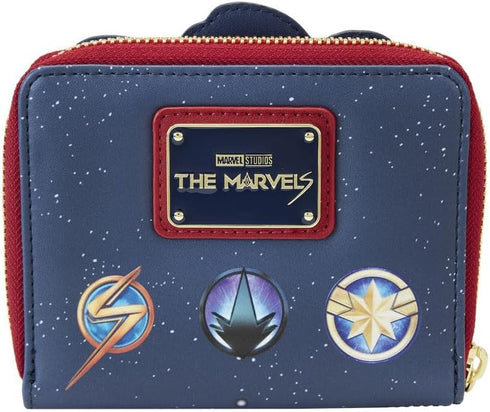 Loungefly Marvel The Marvels Symbol Glow Faux Leather Zip Around Wallet...