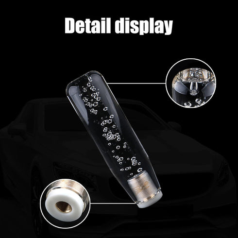 1 PC Crystal Gear Stick Shifter Knob, Transparent Bubble Gear Shifter Multicolor Gradient LED Shift Knob, Universal Cool Shift Head Car Interior A...