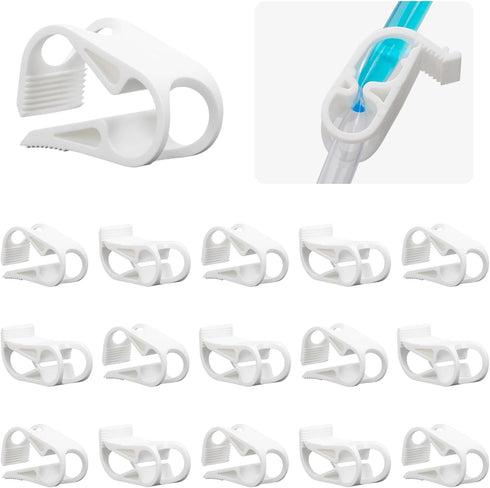 Plastic Tubing Clamps 1/2" - 5/8"OD Adjustable Flow Control Pinch Valve Plastic Hose Clamp Shut Off for Laboratory Use-White 16PCS...