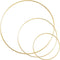 3 Pack Large Metal Floral Hoop Wreath Macrame Gold Hoop Rings(6 Inch8 Inch10 Inch) for Making Wedding Wreath Decor and DIY Dream Catcher Wall Hang...