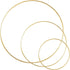 3 Pack Large Metal Floral Hoop Wreath Macrame Gold Hoop Rings(6 Inch8 Inch10 Inch) for Making Wedding Wreath Decor and DIY Dream Catcher Wall Hang...