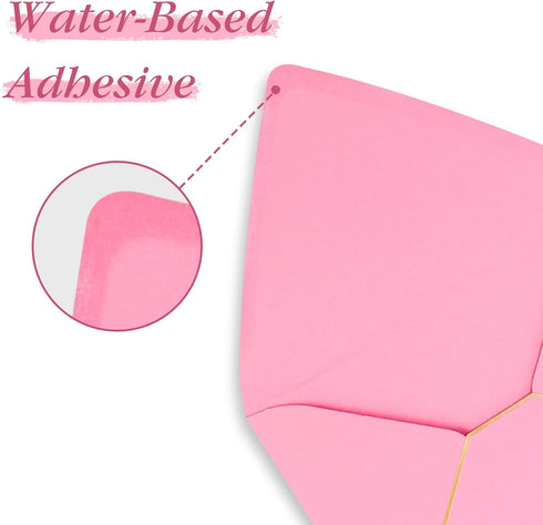 5x7 Envelopes for Invitations with Gold Border,V-Flap Envelopes 50 Pack,A7 Envelopes for Cards,Wedding,Invitations,Baby Shower,All Occasions(Pink)...