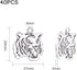 PH PandaHall 30pcs Tiger Head Pendants Animal Tiger Charms Pendant Antique Silver Alloy Tigers Charm Beads Dangle Charms for Necklace Bracelet Jew...