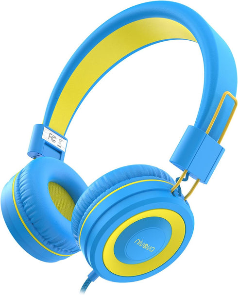 Kids Headphones, K8 Wired Headphones for Kids with Adjustable Headband, 3.5 MM Jack for School, Foldable On-Ear Headset for Girls Boys Kindle Tabl...