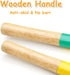 Beach Toys for Kids, 6 Pcs 8'' Kids Gardening Tools Sand Toys Set, Metal Garden Tools with Sturdy Wooden Handle, Cylinder, Spoon, Fork, Rake, Flat...