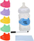 Baby Bottle Labels for Daycare, Durable Writable Reusable Food -Grade Silicone 6 Pack Baby Bottle Labels with Dry Erase Marker Foretoo...