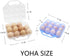 YOHA Clear Egg Storage Box Delicate 12 Girds Egg Dispenser Holder Case Refrigerator Crisper Camping Picnic Travel Portable Egg Carriage,Clear-12...