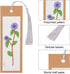 INFUNLY 5 Set Embroidery Bookmark Set Plant Book Marker Cross Stitch Kits DIY Hand Embroidery Bookmark Counted Cross Stitch Kit for Reading Teache...