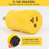 NEMA L5-30P to 5-15R 5-20R Compact Power Adapter Connector, 3 Prong 120V 30 Amp Twist Lock Adapter Male Plug to 20 Amp Female Receptacle Adapter f...