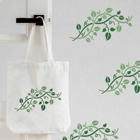 FINGERINSPIRE Vine Leaves Stencil Template 11.7x8.3 inch Plastic Vine Drawing Painting Stencils Rectangle Reusable Stencils for Painting and DIY P...