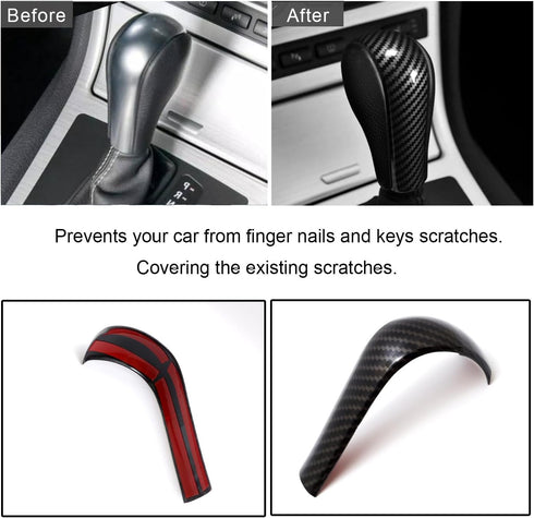 Car Center Control Gear Shift Knob Head Frame Cover Sticker Interior Trim Compatible with BMW E87 E90 E92 E93 5 3 Series X5 X3 Carbon Fiber Style ...