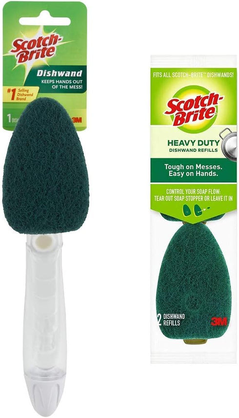 3M Scotch-Brite Heavy Duty Dishwand and 2 Refills (VALUE PACK) 650-12...