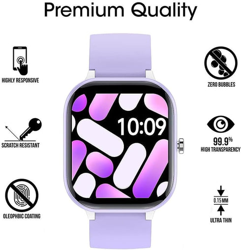 6 Pack Compatible with HENGTO H39 Plus Fitness Tracker Screen Protector Film for ZURURU H39Plus 1.4” Kids Smartwatch Screen Protectors Foils Scree...