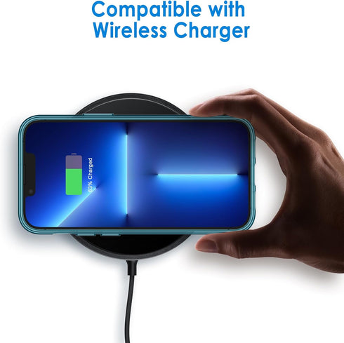 JETech Case for iPhone 13 Pro 6.1-Inch, Non-Yellowing Shockproof Phone Bumper Cover, Anti-Scratch Clear Back (Navy Blue)...