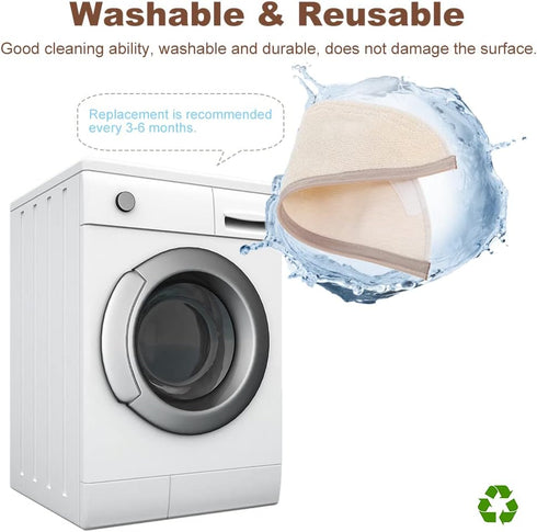 Yetaha 10 Pack Microfiber Mop Cloth Compatible with Xiaomi Roborock S5 S50 S51 S55 S6 S6 MaxV S5 Max Robotic Vacuum Cleaner Replacement Parts Reus...