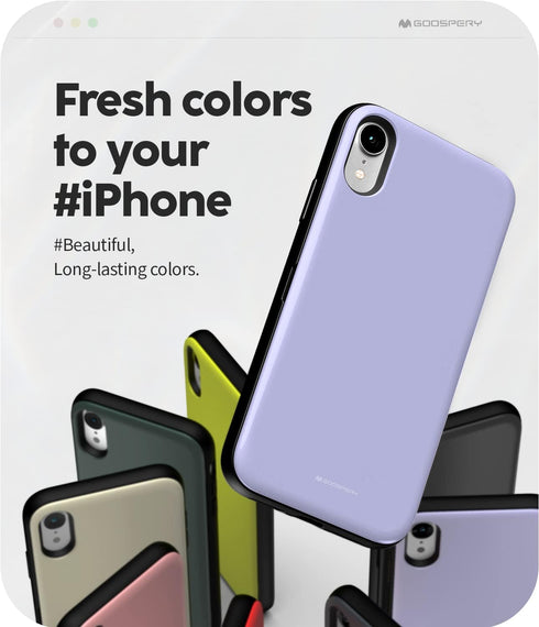 GOOSPERY iPhone XR Wallet Case with Card Holder, Protective Dual Layer Bumper Phone Case - Lilac Purple...