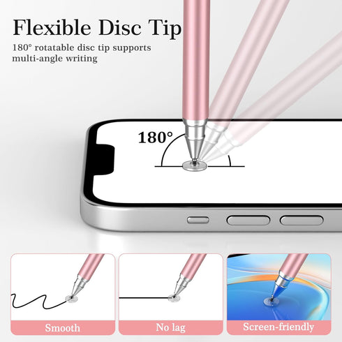 Stylus Pen for Touchscreens, Digiroot 2-in-1 High Sensitivity & Precision Stylus for iPad iPhone Apple iPad Pro Samsung PC Android Tablets Smartph...