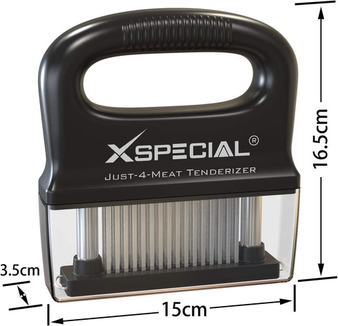 DELUXE MEAT TENDERIZER TOOL 48-BLADE | Turn Tough Cuts into Family Favorites | Professional-Grade Stainless Steel Needle | Unlock Restaurant-Quali...