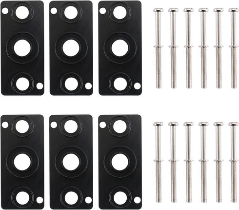 Baomain Pneumatic Replacement Parts 6 Gaskets with 12 Screws Work for 4V210-08 Solenoid Valve Black...