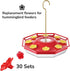 30 Sets Hummingbird Feeder Replacement Flowers, Realistic Designed Hummingbird Flowers, Plastic Hummingbird Feeder Parts, Bee Proof Hummingbird Fe...