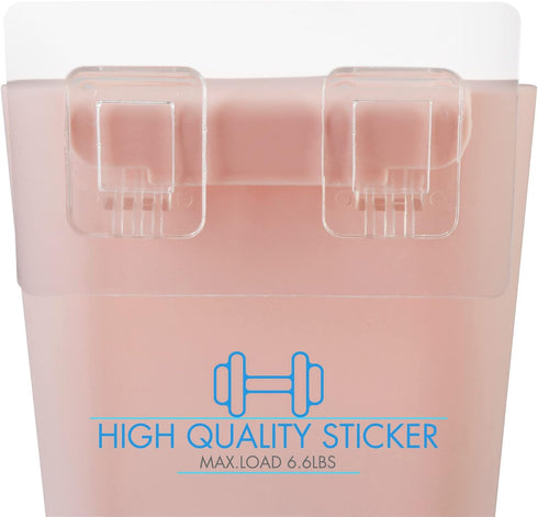 4 Pack Wall Caddy Pen Holders, Pink & Green Pencil Cups Organizer for Marker/Remote/Crayon/White Board, with Adhesive Stickers, Office Craft Class...