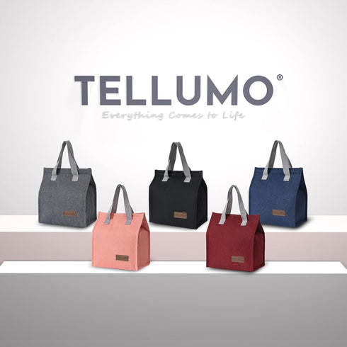 TELLUMO Lunch bag, Insulated Lunch Bag for Women Men Large Lunch Box Container Reusable Leakproof Tote for Office, Work, School, Beach or Travel (...