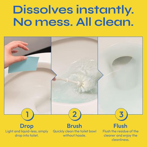 FOMIN Non-Toxic Toilet Bowl Cleaner Strips - (135 Strips) - Plastic-Free, Septic Safe Toilet Cleaning Strips, Remove Stains & Odors - The Ultimate...