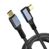 V 240W Right Angle USB 4 Cable for Thunderbolt 4 Cable 2.6 FT USB 4 Coaxial Cable with 40Gbps Data and 8K@30Hz/5K@60Hz,Compatible with Thunderbolt...