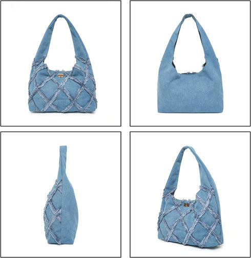 Denim Bags for Women Shoulder Bag Purses and Handbags...