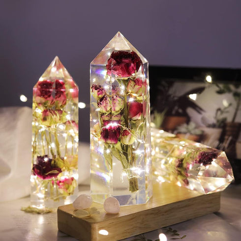 LET'S RESIN Crystal Tower Resin Molds, Large Point Silicone Molds for Resin, 3 Different Sizes Epoxy Resin Molds for DIY Flower Preservation, Faux...