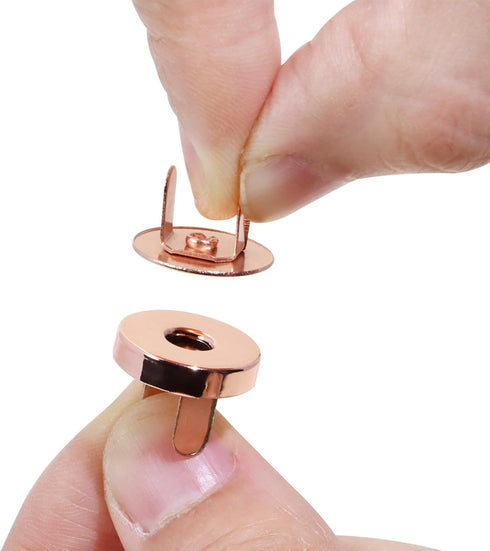 Mini Skater 14mm Small Rose Gold Magnetic Button Clasps Snaps Closures Fastener for Sewing Projects DIY Small Craft Clothing Totes Handbag Leather...