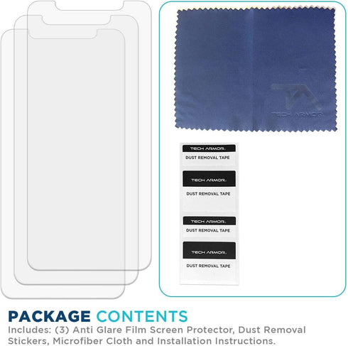Tech Armor Matte Anti-Glare/Anti-Fingerprint Film Screen Protector Designed for Apple iPhone 11, Xr 6.1 Inch 3 Pack 2019...