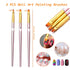 6PCS Nail Art Liner Brushes Set, UV Gel Acrylic Nail Art Drawing Painting Brushes Rose Gold Handle French Stripe Lines Painting Nail Pens...