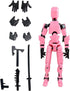 JIAN HAO Titan 13 Action Figure, Multi-Jointed and Movable, 3D Printed Toy Robot Action Figure (Pink)...