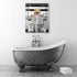 Golden Retriever Canvas Wall Art Black and White Funny Pictures Farmhouse Bathroom Wall Decor Dog Sitting in Toilet Painting for Toilet Bathroom D...
