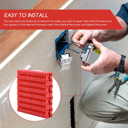 Outlet Spacers for Electrical Box, 96Pcs Electrical Switch and Receptacle Spacer Electrical Receptacle Boxes Extender Outlet Shims Light Switch Sp...