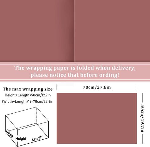 JarThenaAMCS 12 Sheets Dusty Pink Wrapping Paper - Not Roll - 6 Colors Gradient Pink Gift Wrap Paper Folded Flat DIY Craft Art Paper for Wedding B...