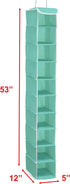 Simple Houseware 10 Shelves Hanging Shoes Organizer Holder for Closet, Turquoise...