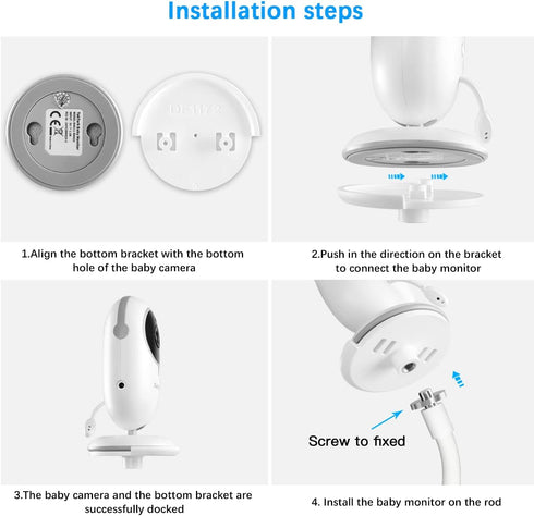 Baby Monitor Mount for TakTark BM611,BM612 and More Camera(15.7in Gooseneck Clip)...