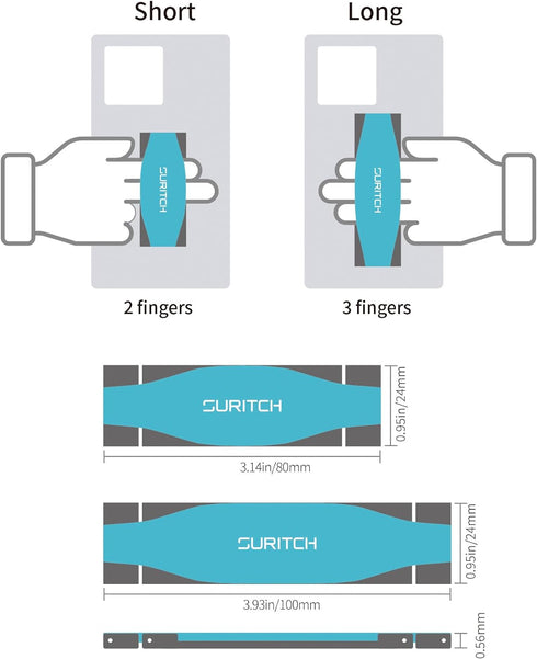 SURITCH Phone Grip Strap Finger Loop Holder for Back of Phone, 2-in-1 Soft Silicone Gripper Kickstand for iPhone Samsung and Most Cell Phone Cases...