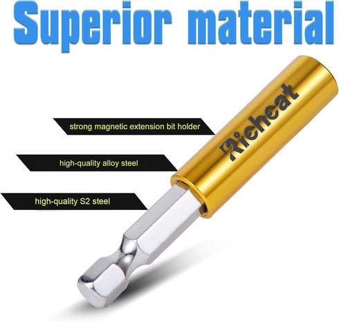 5PCS Strong Magnetic Extension Socket Drill Bit Holder 1/4" Hex Power Tools,Strong Magnetic Extension Bit Holder,Hex Shank S2 Steel Magnetic,Screw...