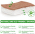 HOMEXCEL Natural Scrub Sponges Kitchen 12 Pack, Non-Scratch Cleaning Sponges for Dishes, Cellulose Sponges Safe on Non-Stick Cookware, Dual Sided ...