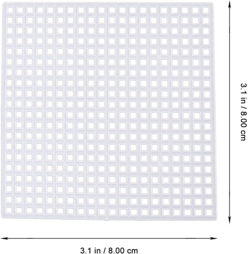 Tofficu 50 Pieces Mesh Plastic Canvas Sheets, Plastic Mesh Sheet Plastic Grid Sheet 5 Styles, Plastic Canvas Shapes for Embroidery, Knitting and C...