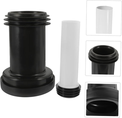 2pcs toilet connecting water flush extension toilet Lengthened toilet parts drainage Toilet Accessory for Wall Drain t tool rubber pvc water tank ...
