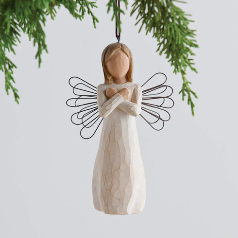 Willow Tree Sign for Love Ornament, Sculpted Hand-Painted Figure...